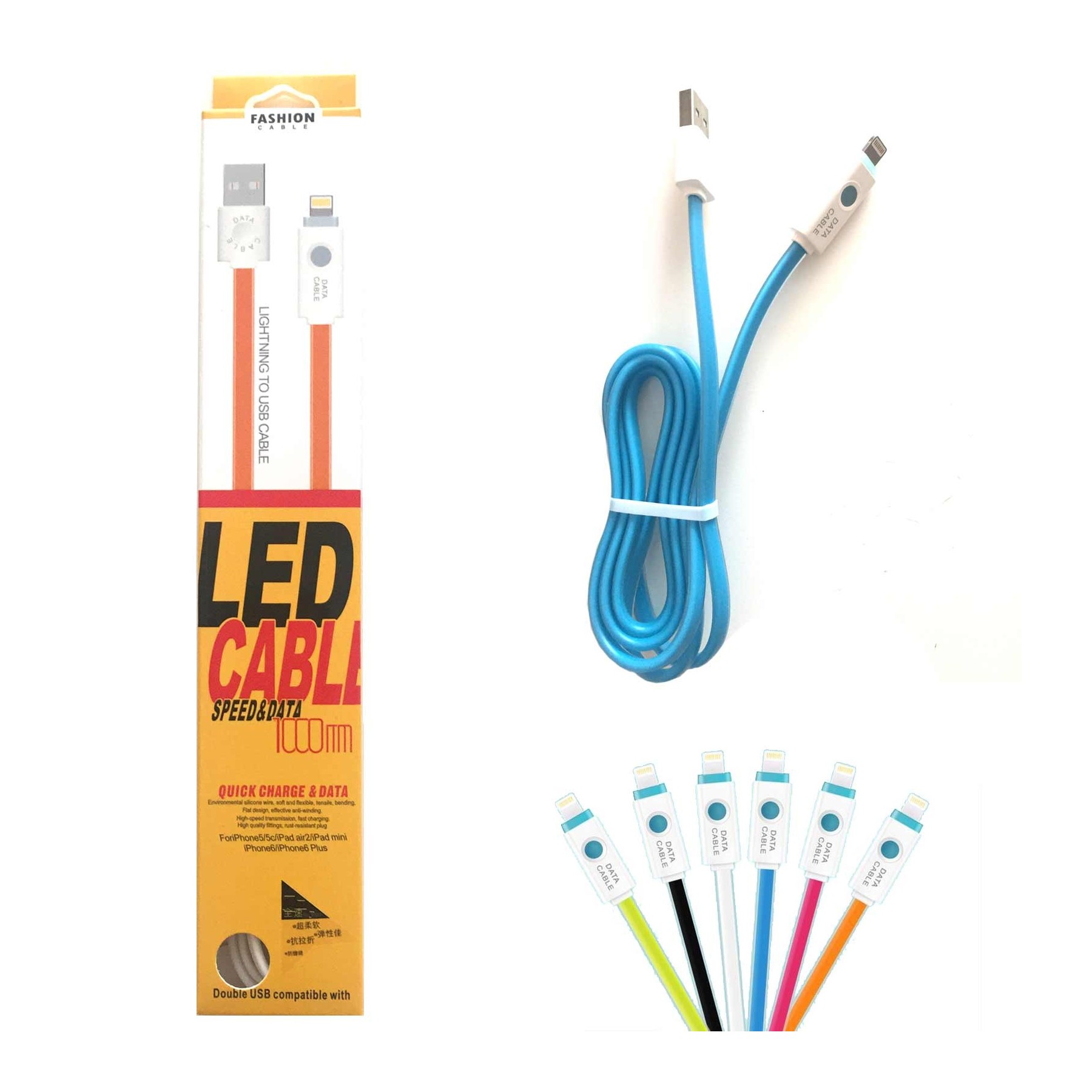 Cable Cargador Para iPhone 7 7+ Se 6S 6+ 5S 5C 5 Ipad Pro Air 2 Mini