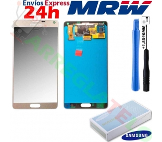 Kit Reparación Pantalla Original Para Samsung Galaxy Note 4 N910F Dorada