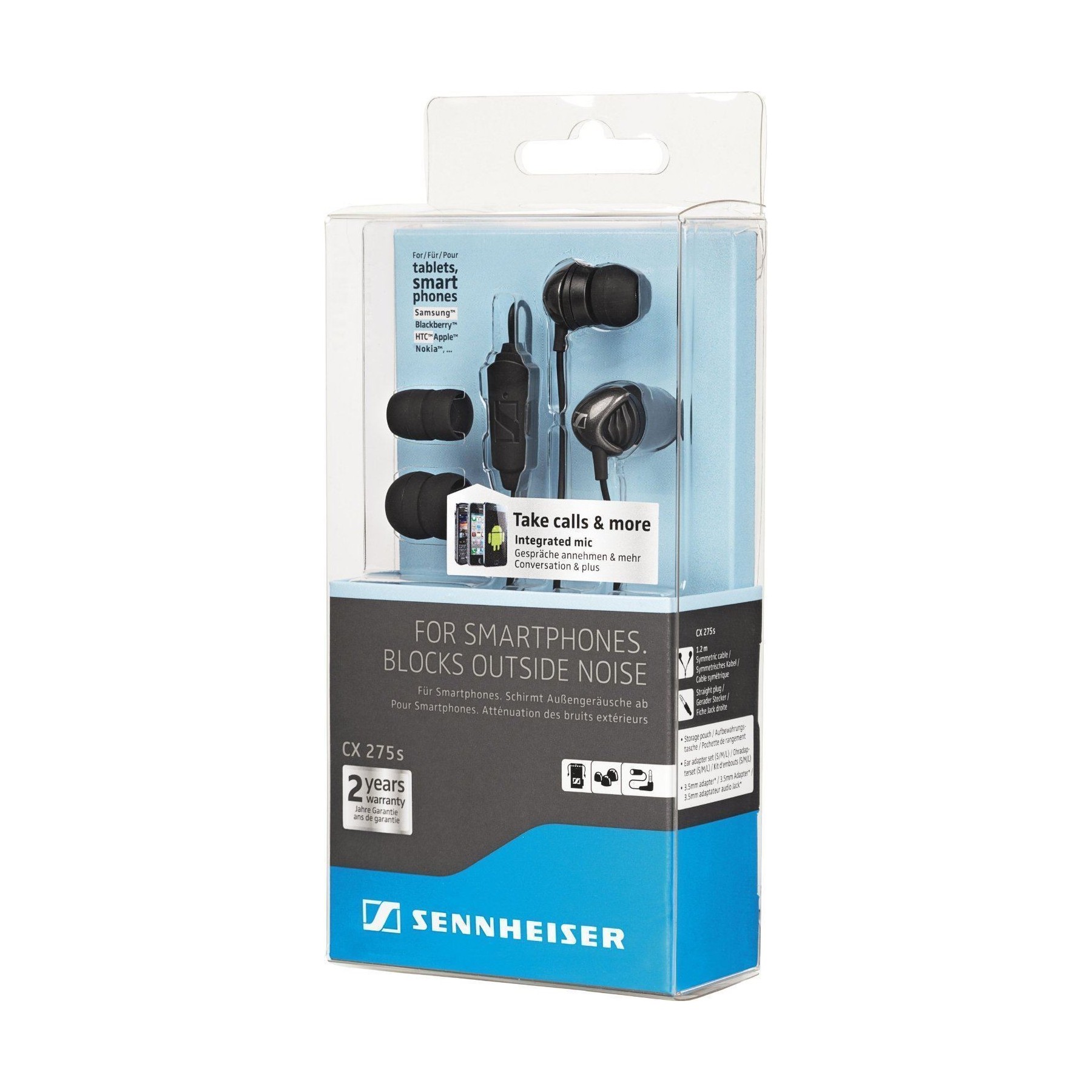 Sennheiser Cx 275S - Auriculares In-Ear Con Microfono Para iPhone Samsung Lg ...