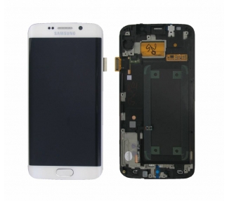 Kit Reparación Pantalla Original Para Samsung Galaxy S6 Edge G925F, Marco Blanco