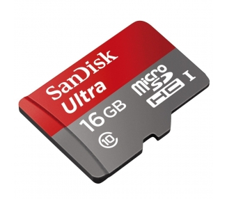 SanDisk Ultra 16 GB MicroSDHC UHS-I Memory Card with SD Adapter
