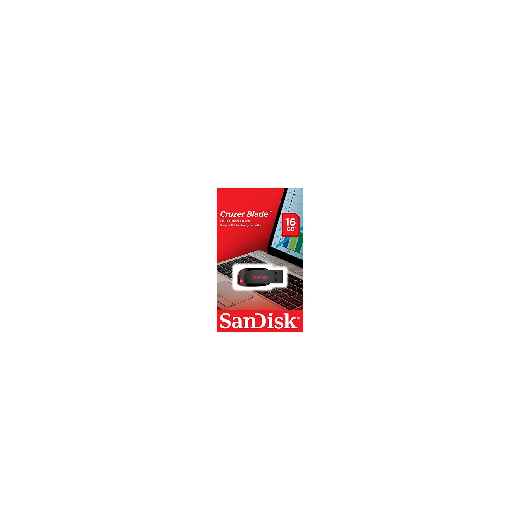 SanDisk SDCZ50-016G-B35 16 GB Cruzer Blade USB 2.0 Flash Drive - Black ( Standard Packaging )