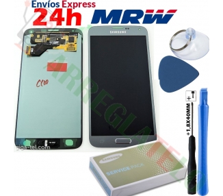 Display For Samsung Galaxy S5 Neo, Color Silver, OLED Samsung - 1