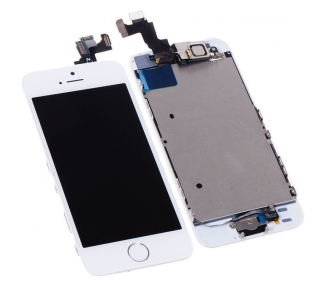 Kit Reparación Pantalla Para iPhone 5S con Componentes & Boton Inicio Blanca