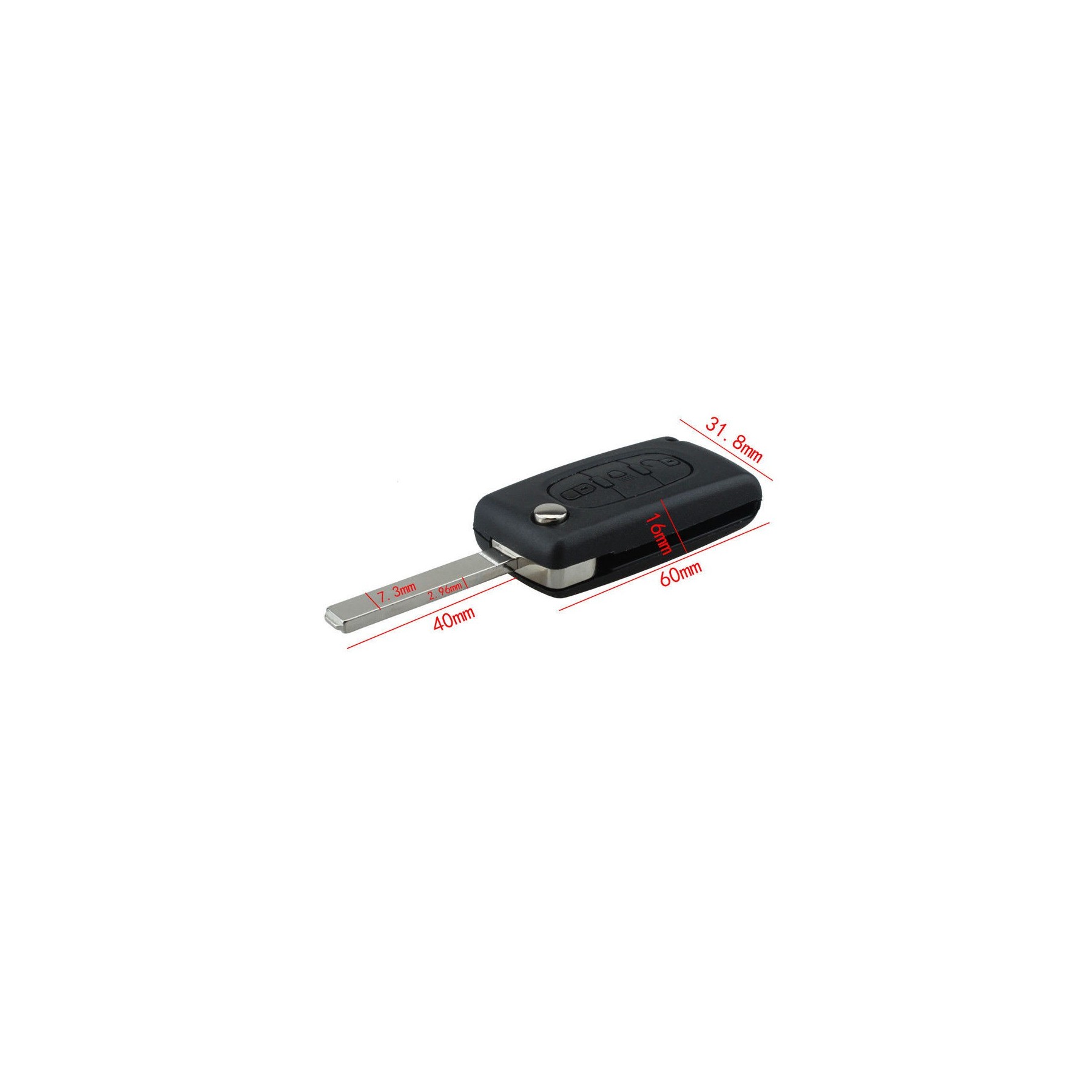 Three Buttons remote key shell for Citroen C2 C3 C4 C5 C6 Picasso | VA2 Three Buttons remote key shell for Citroen C2 C3 C4 C5 C6 Picasso | VA2