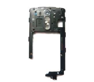 Chasis intermediario & Power on Button for LG G3S Black