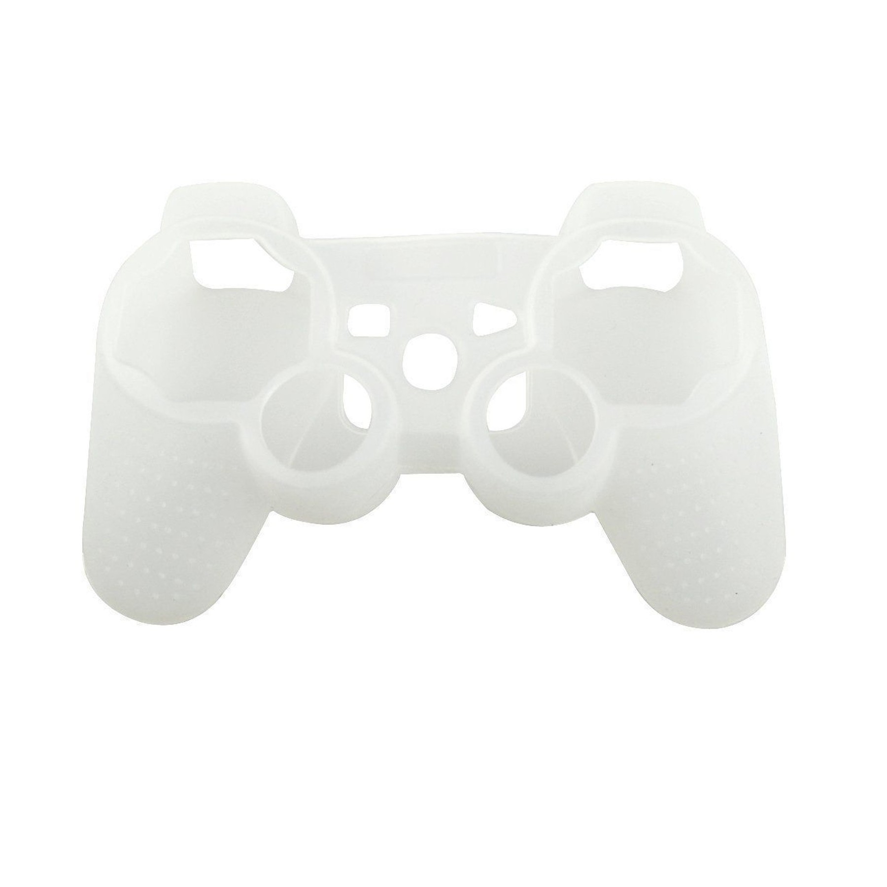 Funda Protectora Silicona Para Mando Playstation 3 Ps3 Blanco Semi Transparente