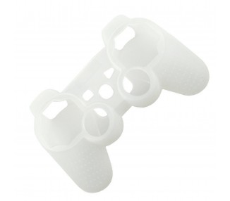 Funda Protectora Silicona Para Mando Playstation 3 Ps3 Blanco Semi Transparente