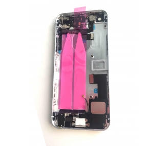 Chasis Carcasa Para iPhone Se Con Componentes Y Cables Flex Plata