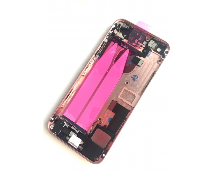 Chasis Carcasa Para iPhone Se Bandeja + Botones + Componentes + Flex Rosa Dorado