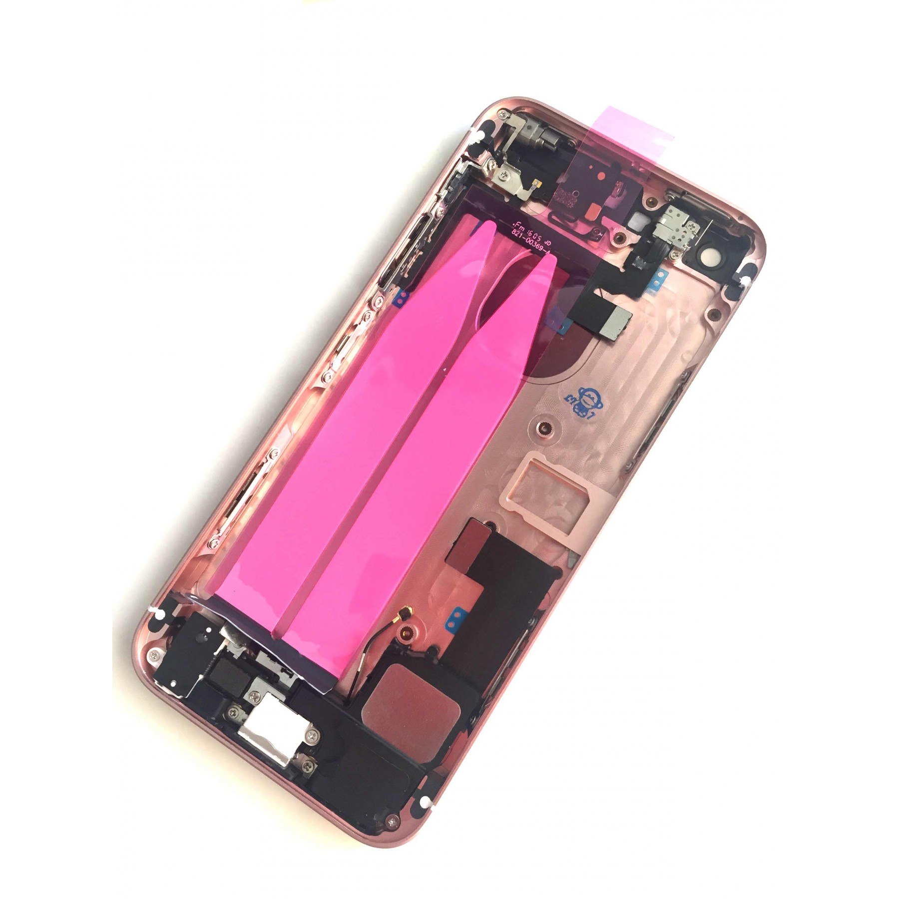 Chasis Carcasa Para iPhone Se Bandeja + Botones + Componentes + Flex Rosa Dorado