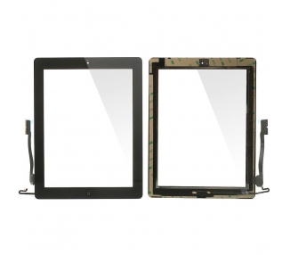 Touch Screen for iPad 4 with Button Home Black ARREGLATELO - 2