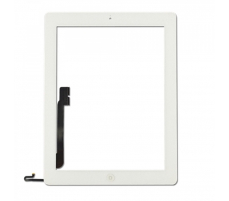 Touch Screen for iPad 4 with Button Home White