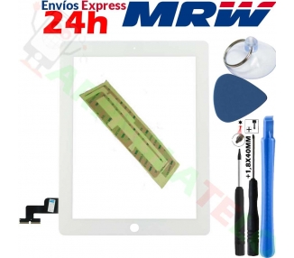 Touch Screen for iPad 2 with Button Home & Adhesive White