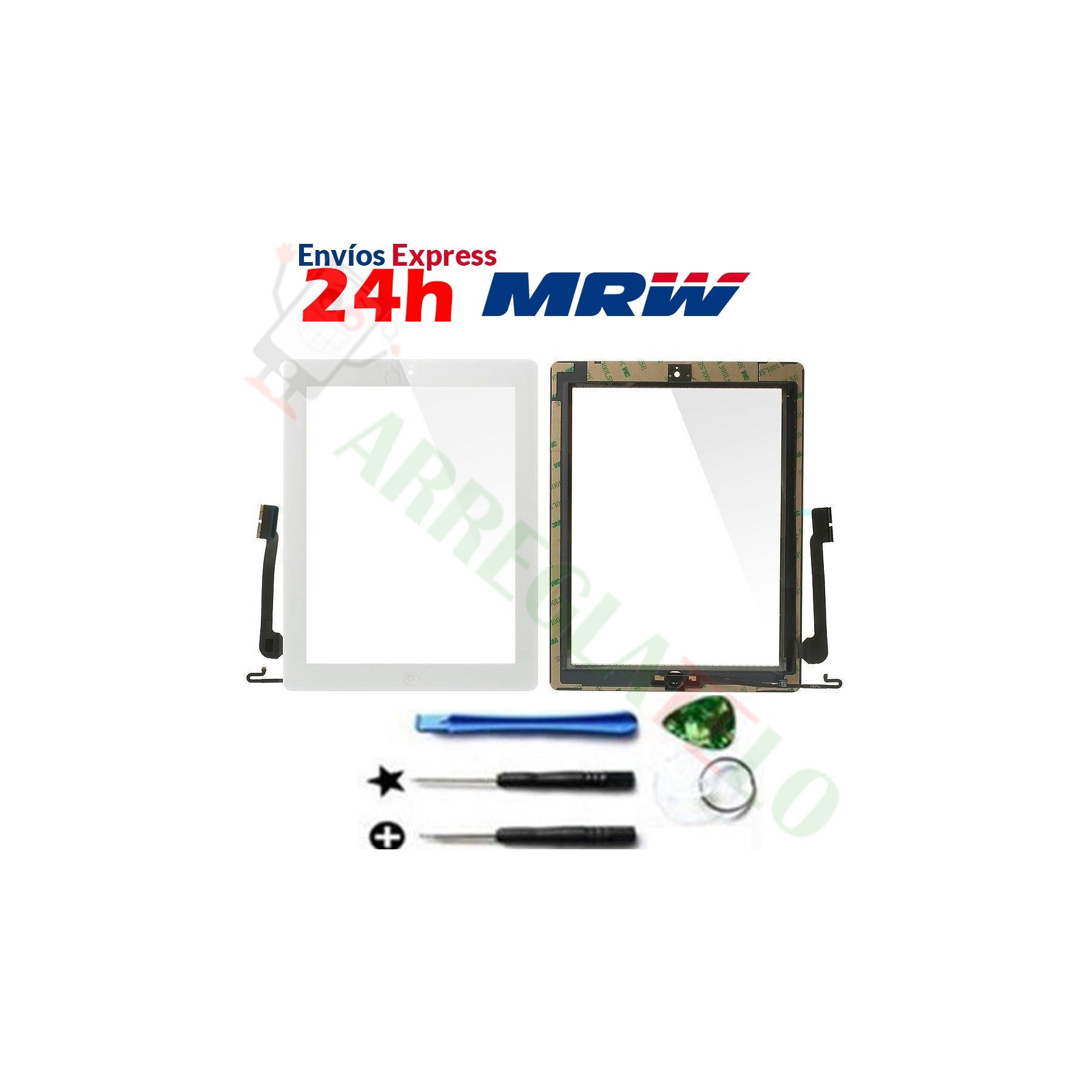 Pantalla Tactil Digitalizador Para Ipad 4 Con Boton Home Blanco Blanca