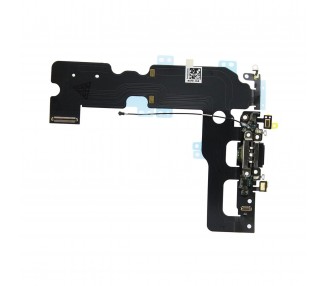 Flex Carga Conector Audio Microfono Y Antena Coaxial iPhone 7 Plus Negro