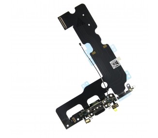Flex Carga Conector Audio Microfono Y Antena Coaxial iPhone 7 Plus Negro