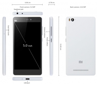 Xiaomi Mi4C Mi 4C Prime 4G Hexacore Snapdragon 808 32GB Blanco