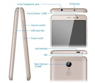 Xiaomi Redmi Note 3 5.5 Fhd 2GB 32GB Multilenguaje Dorado Oro