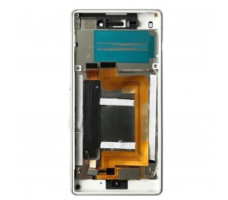 Kit Reparación Pantalla Para Sony Xperia M4 Aqua E2306 E2353 Con Marco Blanca