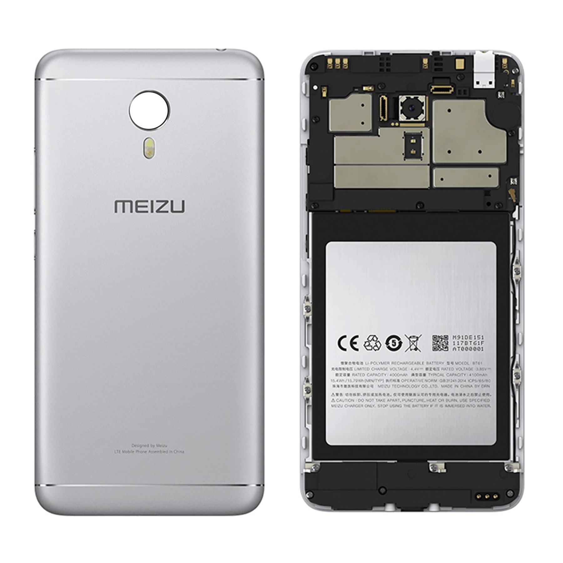 Chasis Carcasa Para Meizu M3 Note Plata