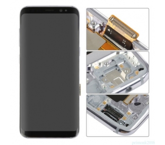 Kit Reparación Pantalla Original Con Marco Para Samsung Galaxy S8 Plata G950F