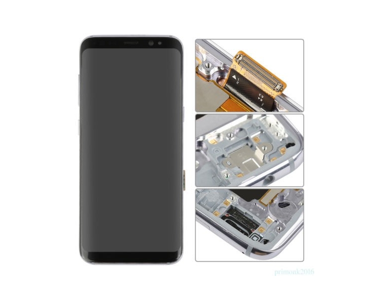 Kit Reparación Pantalla Original Con Marco Para Samsung Galaxy S8 Plata G950F