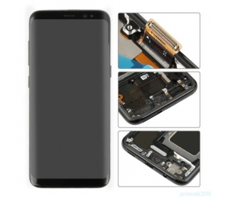 Display For Samsung Galaxy S8, Color Black, With Frame, Original Amoled Samsung - 1