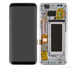 Kit Reparación Pantalla Original Para Samsung Galaxy S8, Marco Gris Orchidea