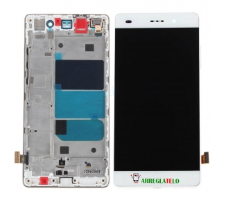Kit Reparación Pantalla Para Huawei P8 Lite Con Marco Blanca