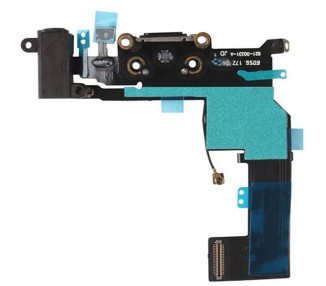 Flex Conector Carga + Jack Audio + Microfono + Antena Gsm iPhone Se Negro