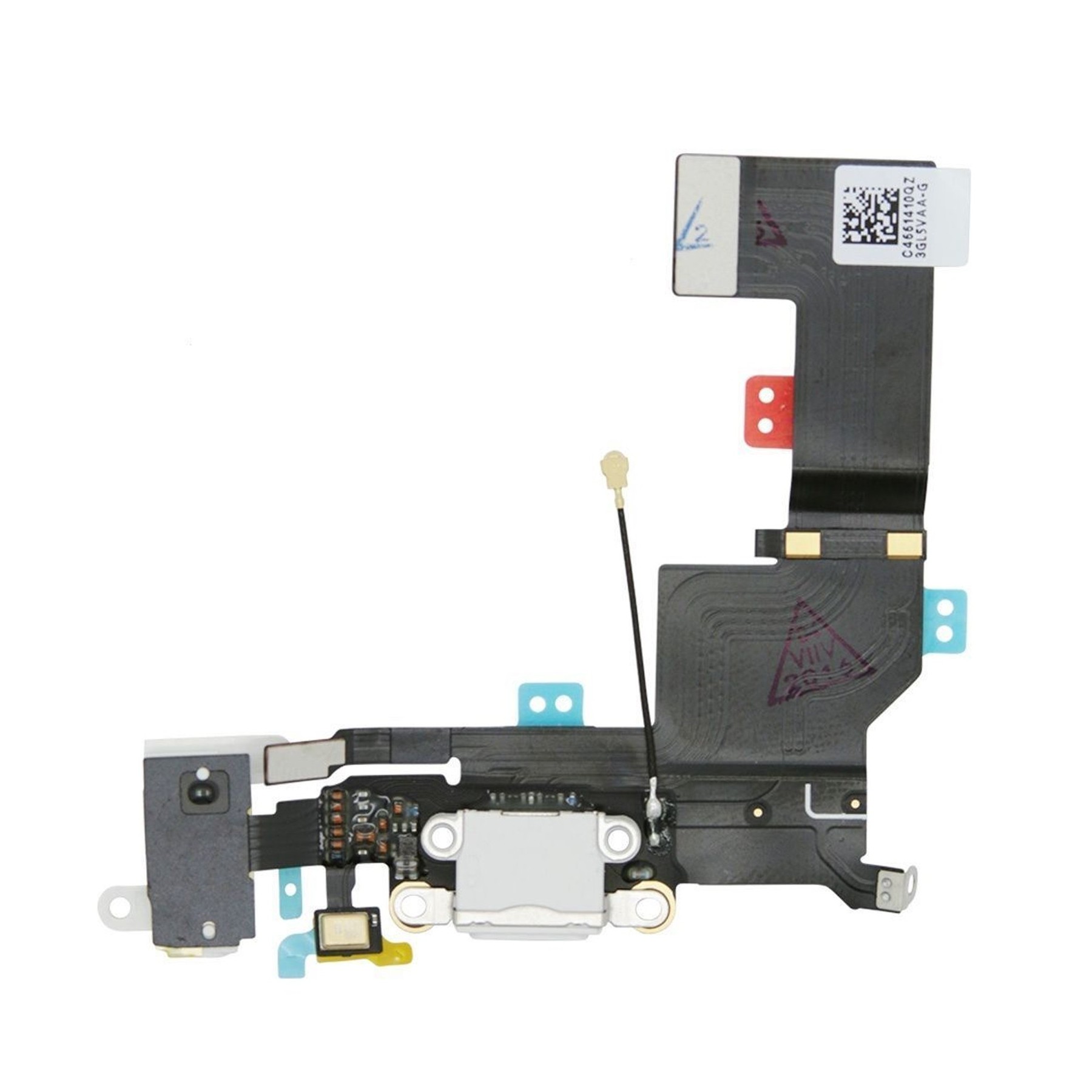 Flex Conector Carga + Jack Audio + Microfono + Antena Gsm iPhone Se Blanco