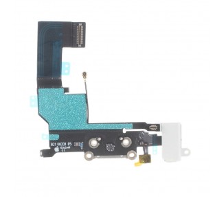 Flex Conector Carga + Jack Audio + Microfono + Antena Gsm iPhone Se Blanco