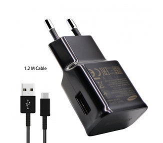 Samsung EP-TA20EBE Fast Charger + USB Type C Cable - Color Black