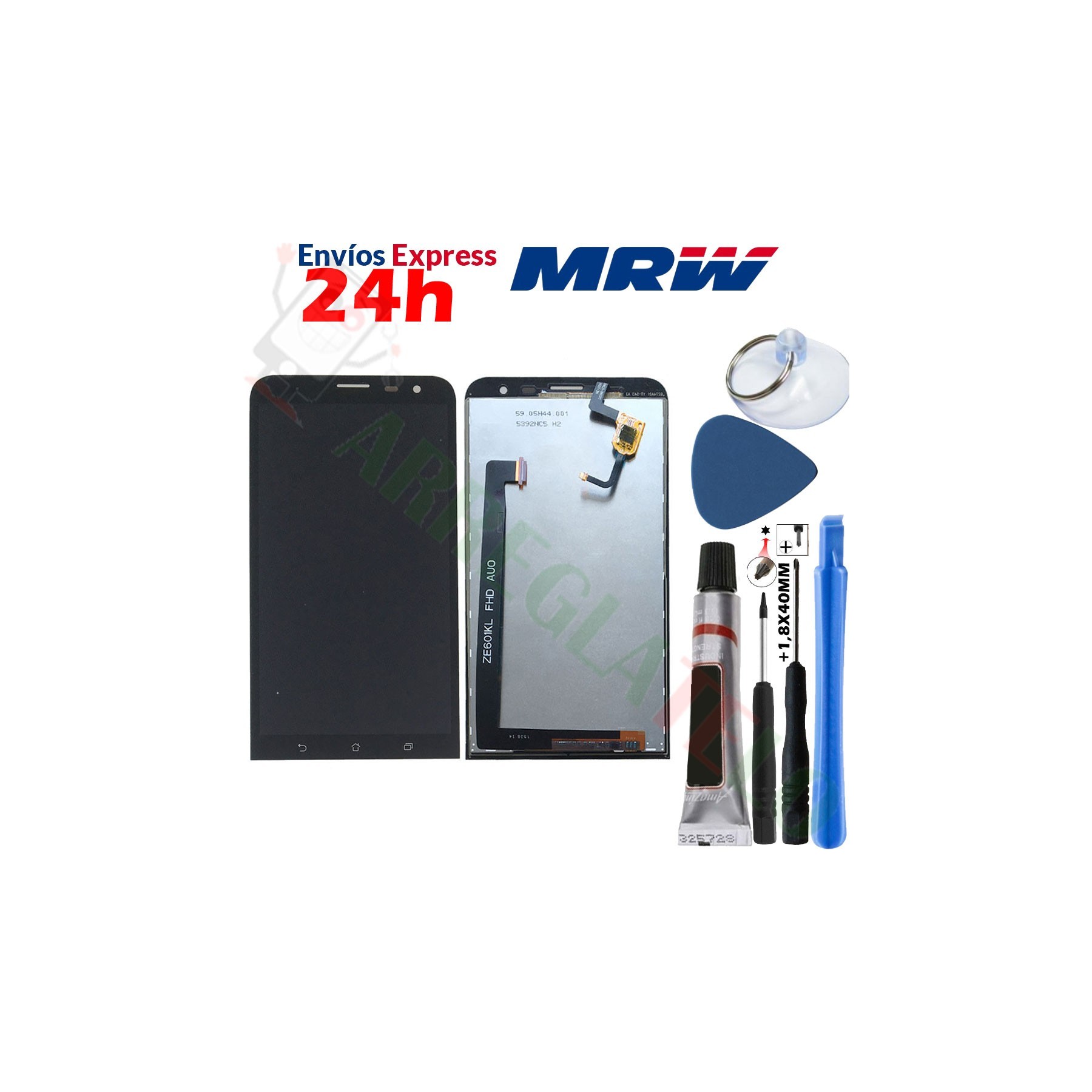 Kit Reparación Pantalla para Asus Zenfone 2 Laser ZE601KL Z011D, Negra