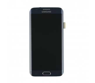 Display For Samsung Galaxy S6 Edge, Color Blue, With Frame, Original Amoled Samsung - 2