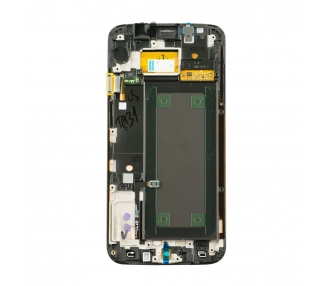 Kit Reparación Pantalla Original para Samsung Galaxy S6 Edge G925F, Marco Azul