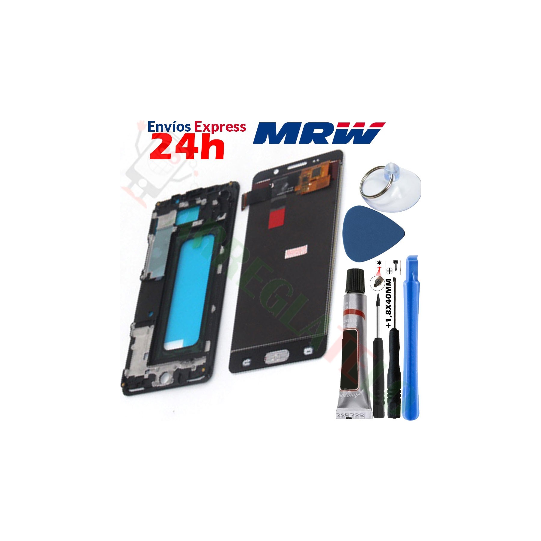 Pantalla Completa Con Semi Marco Para Samsung Galaxy A5 2016 A510F Negra