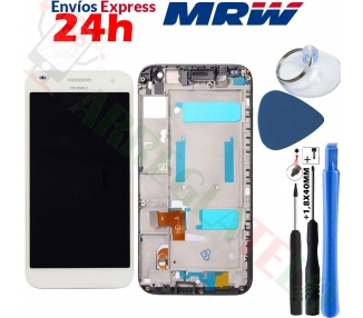 Kit Reparación Pantalla Para Huawei Ascend G7 L01 L03, Con Marco, Blanca