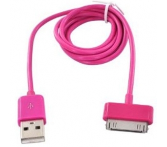 Cable de carga y datos compatible para iPhone 4 & 4S Rojo