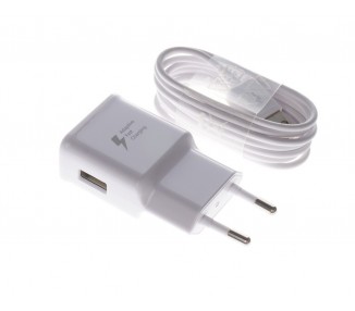 Samsung EP-TA20EWE Fast Charger + Micro USB Cable - Color White