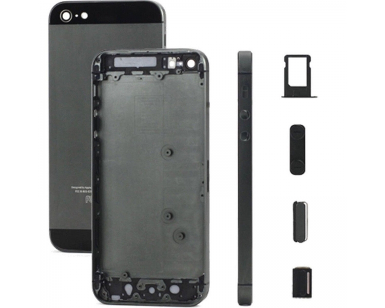 Chasis Carcasa Para iPhone 5 Azul Marino - Negro Gris