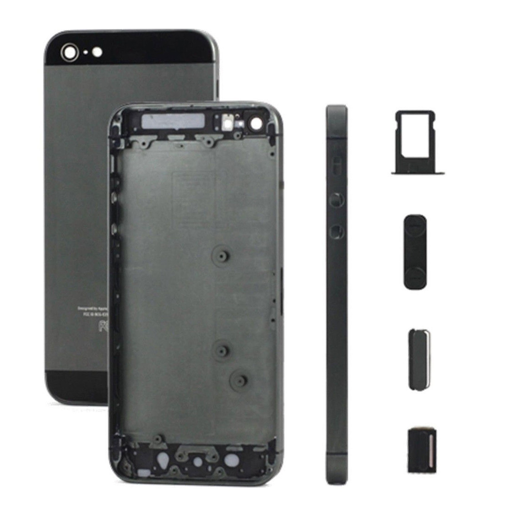 Chasis Carcasa Para iPhone 5 Azul Marino - Negro Gris