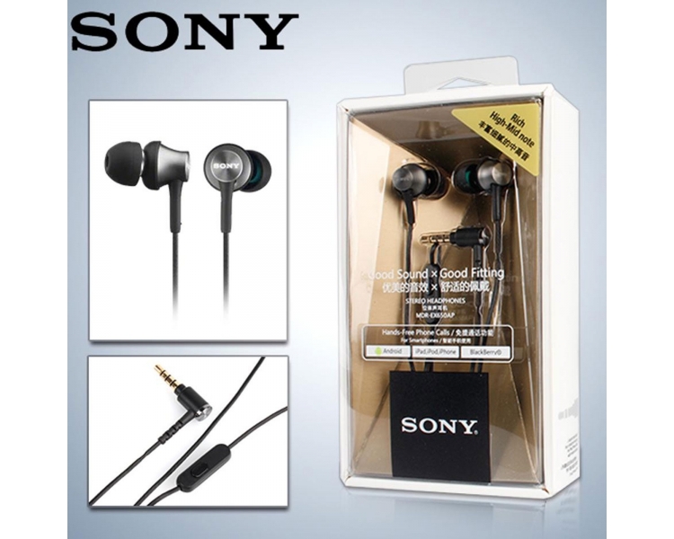 Auriculares Estereo Hd Sony Mdr-Ex650Ap Importados Negro