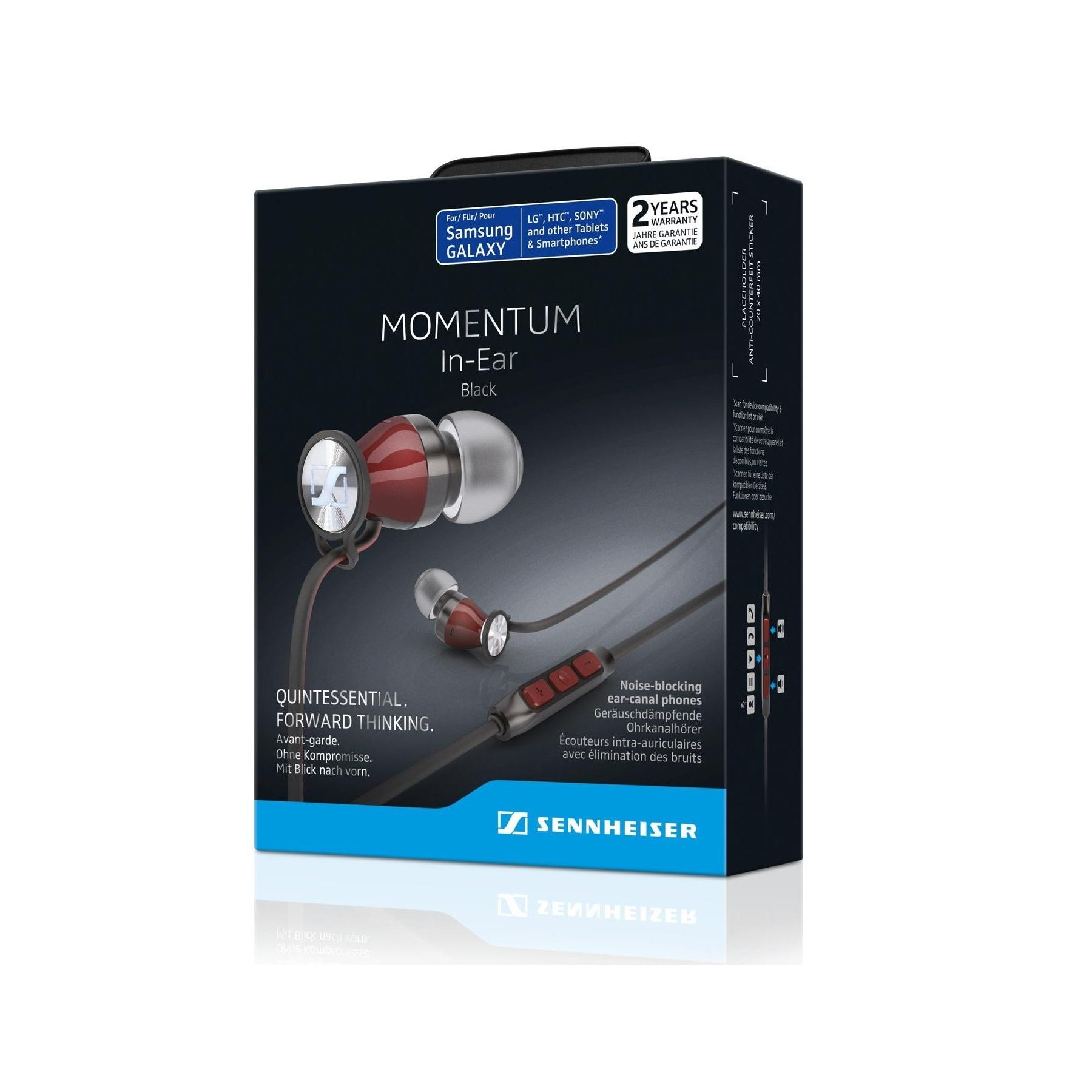 Auriculares Sennheiser Momentum In-Ear Para iPhone Ios Android Negro