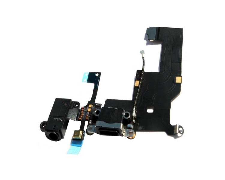Flex Dock Conector Datos Carga Microfono Auricular Usb Para iPhone 5C Negro