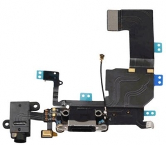 Flex Dock Conector Datos Carga Microfono Auricular Usb Para iPhone 5C Negro