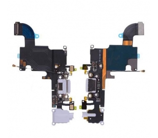 Flex Carga Conector Audio Microfono Y Antena Coaxial Gris Para iPhone 6S Negro