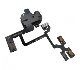 Flex Audio Jack + Botones Volumen iPhone 4 Negro