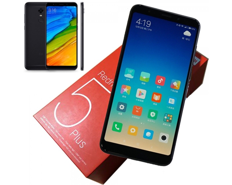 Xiaomi Redmi 5 Plus 64GB + 4GB Ram Dual Sim, Multilenguaje, Negro